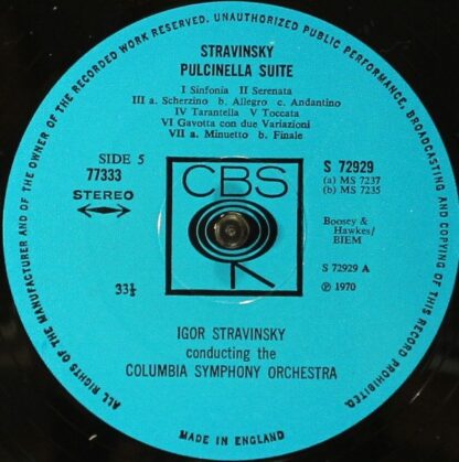 CBS 77333 - In Memoriam Igor Stravinsky 1882-1971 - Image 6