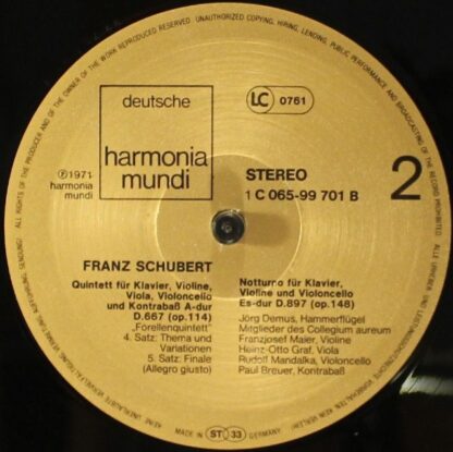 Deutsche Harmonia Mundi 1C 065-99 701 - Forellen-Quintett A-dur - Image 6