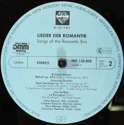 Saphir INT 130.808 - Lieder Der Romantik = Songs Of The Romantic - Image 6