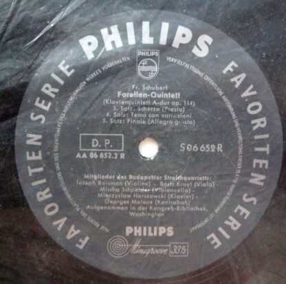Philips S 06 652 R - Forellen-Quintett (Klavierquintett A-Dur Op - Image 4