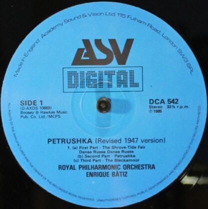 ASV Digital DCA 542 - Petrushka / Circus Polka / Fireworks. Op.4 - Image 3