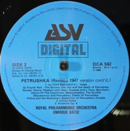 ASV Digital DCA 542 - Petrushka / Circus Polka / Fireworks. Op.4 - Image 4