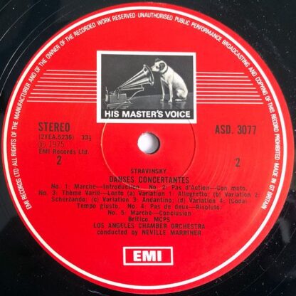 His Master's Voice ASD 3077 - Concerto In D / Danses Concertante - Image 4