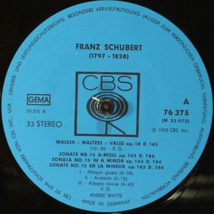 CBS 76375 - Wanderer Fantasy, Op. 15 - Sonata In A Minor, Op. 14 - Image 5