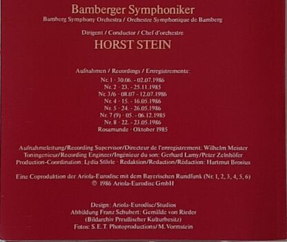 Eurodisc 302358-450 - Franz Schubert Die Symphonien - Gesamtaufn - Image 5