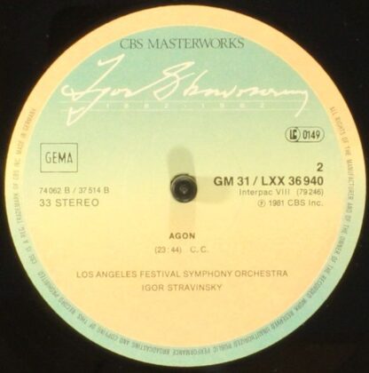 CBS Masterworks GM 31 - Agon • Danses Concertantes/ Suite: L'His - Image 6