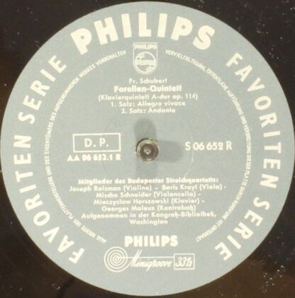 Philips S 06 652 R - Forellen-Quintett (Klavierquintett A-Dur Op - Image 3