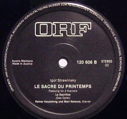 ORF 120 606 - Le Sacre Du Printemps/ Fassung Für Zwei Klavire - Image 3