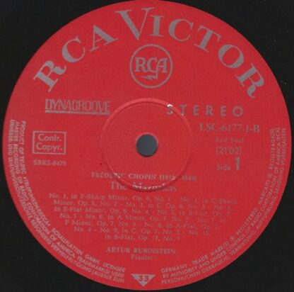 RCA Red Seal LSC-6177-B - Chopin Mazurkas - Image 3