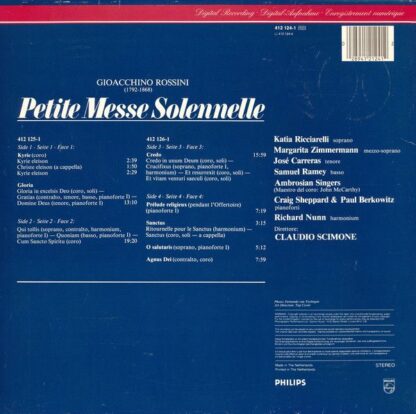 Philips 412 124-1 - Petite Messe Solennelle - Image 2
