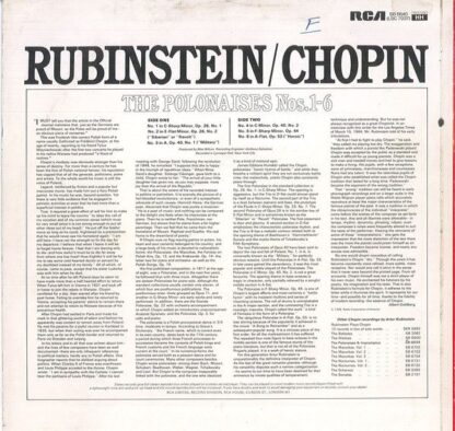 RCA Red Seal SB 6640 - Rubinstein Plays Chopin Polonaises - Image 2