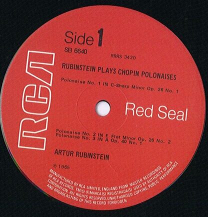 RCA Red Seal SB 6640 - Rubinstein Plays Chopin Polonaises - Image 3