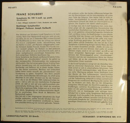 Telefunken PLB 6072 - Symphonie Nr. VIII H-Moll (Unvollendete" - Image 2