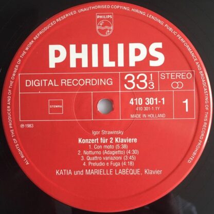 Philips 410 301-1 - Petrouchka / Concerto For 2 Pianos - Image 3
