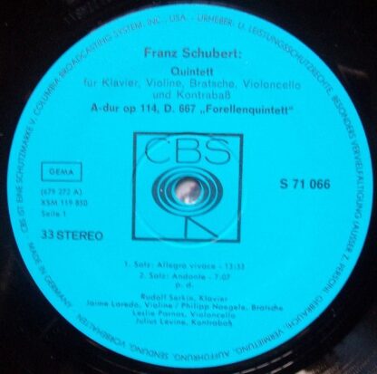 CBS S 71 066 - Musik Aus Marlboro: Quintet For Piano, Violin, Vi - Image 3