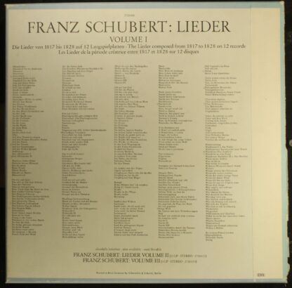 Deutsche Grammophon 2720 006 - Lieder Volume 1 - Image 2
