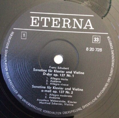 Eterna 8 20 728 - Drei Sonatinen Op. 137 Für Klavier Und Violine - Image 3