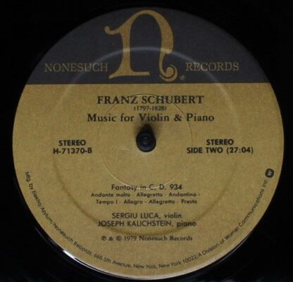 Nonesuch Records H-71370 - Music For Violin & Piano - Image 4