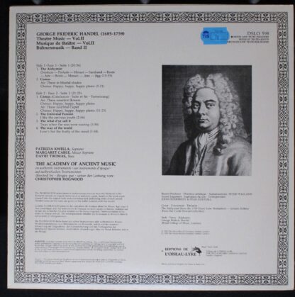 L'Oiseau-Lyre DSLO 598 - Theatre Music (The Alchymist • Comus) - Image 2
