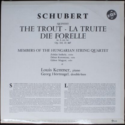 VOX (6) PL PROM I2 690 - "Trout" - Quintet D. 667 - Image 2