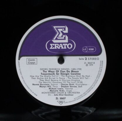 Erato ZL 30657 - The Ways Of Zion Do Mourn - Trauermusik Für Kön - Image 4