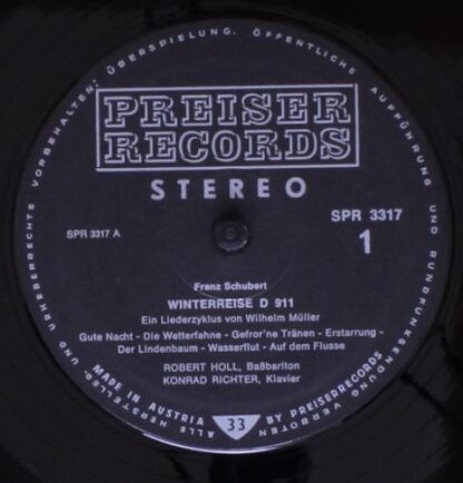 Preiser Records SPR 3317 / 18 - Winterreise / Heine-Lieder Aus,, - Image 4