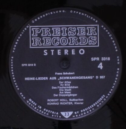Preiser Records SPR 3317 / 18 - Winterreise / Heine-Lieder Aus,, - Image 7