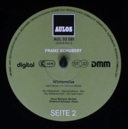 AULOS AUL 53590/91 - Franz Schubert: Winterreise (=Winter Journe - Image 7