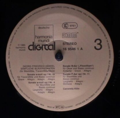 Deutsche Harmonia Mundi 1C 157 16 9545 3 - Sämtliche Bläsersonat - Image 7