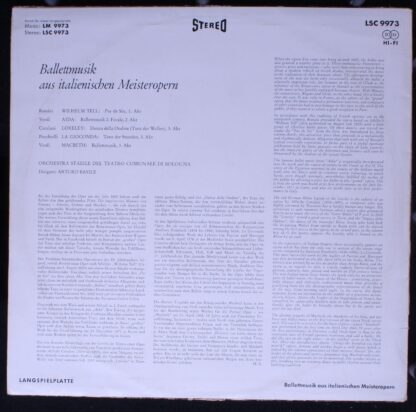 RCA Victor LSC 9973 - Ballettmusik aus Italienischen Meisteroper - Image 2