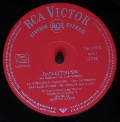 RCA Victor LSC 9973 - Ballettmusik aus Italienischen Meisteroper - Image 4
