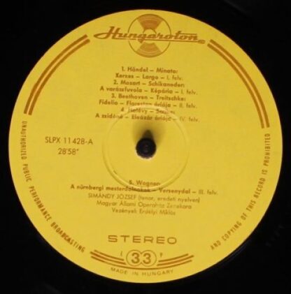 Hungaroton LPX 11428 - Operatic Recital - Image 3