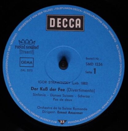 DECCA SMD 1236 - Geschichte Vom Soldaten / Der Kuß Der Fee - Image 3