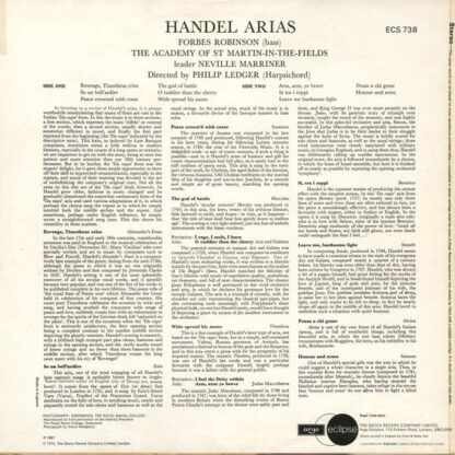 Argo ECS 738 - Handel Arias - Image 2