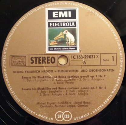 EMI C163-29031/2X - Georg Friedrich Händel - Blockflöten- Und Ob - Image 4