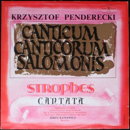Polskie Nagrania Muza SX 1151 - Canticum Canticorum Salomonis /