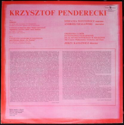 Polskie Nagrania Muza SX 1151 - Canticum Canticorum Salomonis / - Image 2