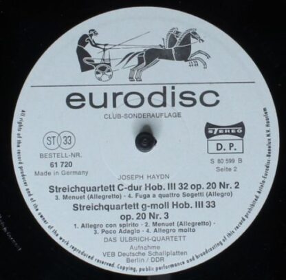 Supraphon 80600 - ULBRICH qu HAYDN op 20 rare DUCH Philips press - Image 6