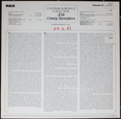 RCA 2641336 AF - 20th Century Masterpieces (Vladimir Horowitz Co - Image 2