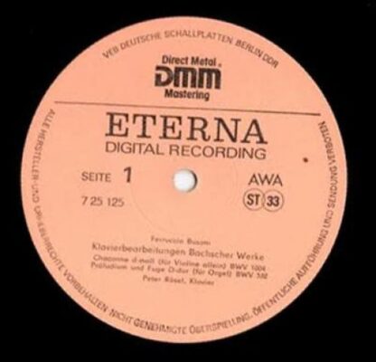 Eterna 7 25 125 - Klavierbearbeitungen Bach'Scher Werke / Choral - Image 3