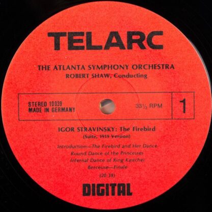 Telarc DG-10039 - The Firebird (Suite, 1919 Version) / Overture - Image 3