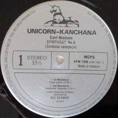 Unicorn-Kanchana KPM 7006 - Symphony No. 6 (Sinfonia Semplice) - Image 3