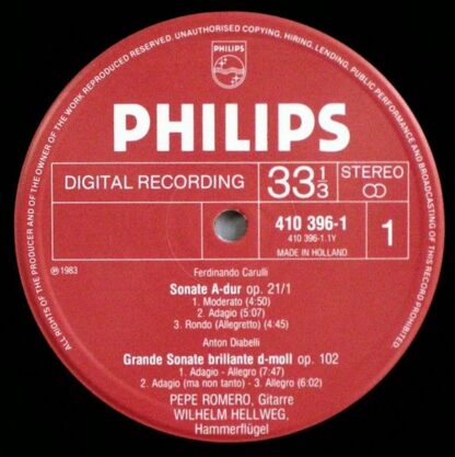 Philips 410 396-1 - Works For Guitar And Piano (Carulli: 2 Sonat - Image 3