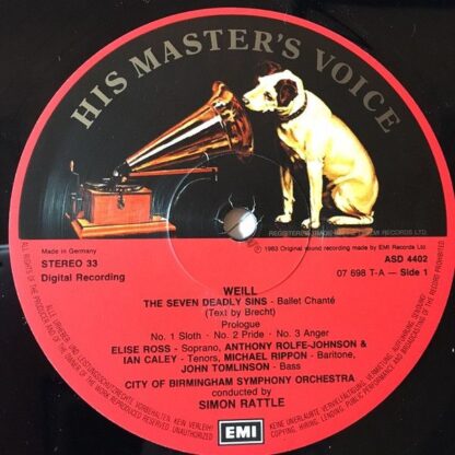 His Master's Voice ASD 4402 - The Seven Deadly Sins - Image 3