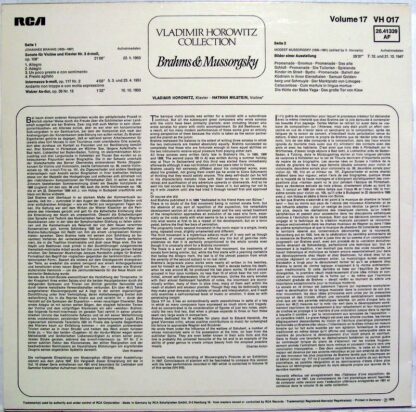 RCA Victrola 26.41339 AF - Brahms & Mussorgsky - Image 2
