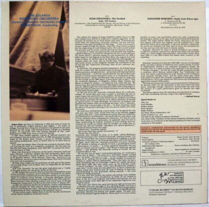 Telarc DG-10039 - The Firebird (Suite, 1919 Version) / Overture - Image 2