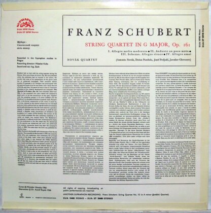 Supraphon SUA ST 50745 - String Quartet In G Major, Op. 161 - Image 2