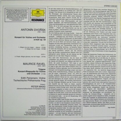 Deutsche Grammophon 2535 391 - Violinkonzert A-moll Op, 53 /Tzig - Image 2