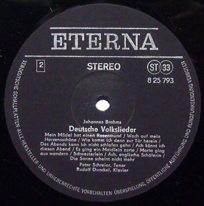Eterna 8 25 793 - Dvorak: Zigeunermelodien - Brahms: Deutsche Vo - Image 3