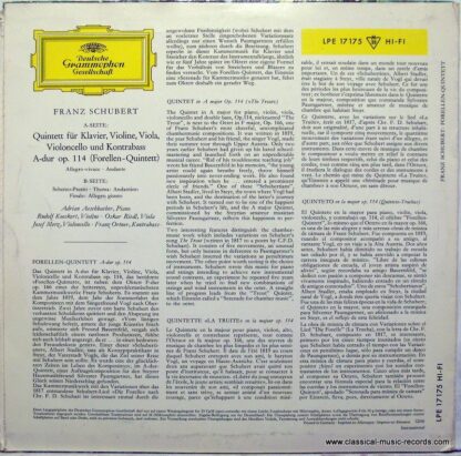 Deutsche Grammophon LPE 17175 - Forellen-Quintett - The Trout - Image 3